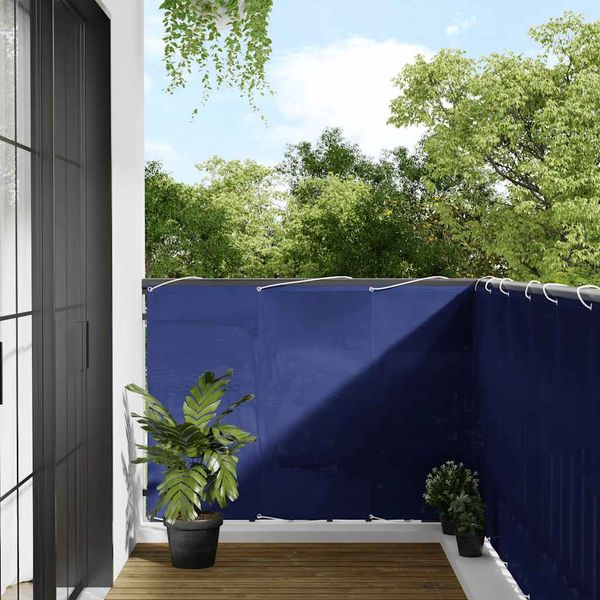 vidaXL Balkónová zástena modrá 120x700 cm 100 % polyester oxford