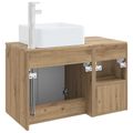 vidaXL Sada kúpeľňového nábytku 2 ks Dub artisan Kompozitné drevo