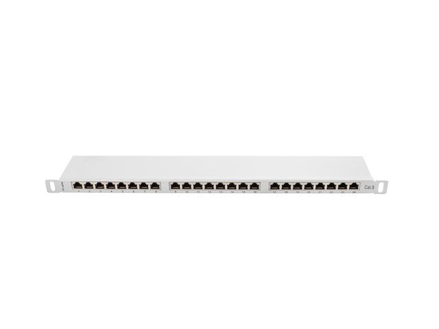 LANBERG PATCH PANEL 24 PORTOV 0,5U 19'' CAT.6 FTP TIENENÝ ŠEDÝ