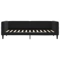 vidaXL Denná posteľ s matracom čierna 90x200 cm zamat