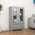 vidaXL Vysoká skrinka sivý dub sonoma 70x31x115 cm spracované drevo