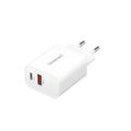 INTENSO W30AC, 2x USB A/C, Nabíjačka, 30W, biela