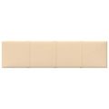 vidaXL Nástenné panely 12 ks krémové 60x15 cm látkové 1,08 m²