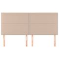 vidaXL Čelo postele Cappuccino 200x5x118/128 cm umelá koža