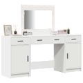 vidaXL Toaletný stolík 3 ks Biela 78,5 x 41 x 135 cm Kompozitné drevo