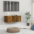 vidaXL TV skrinka dymový dub 80x30x30 cm spracované drevo