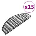 vidaXL Samolepiace nášľapy na schody 15ks 65x24x4 viacfarebné antracit