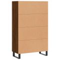 vidaXL Vysoká skrinka hnedá dub 69,5x31x115 cm kompozitné drevo