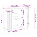 vidaXL Servírovacia skriňa Staré drevo 89 x 34,5 x 80 cm