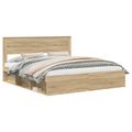 vidaXL Rám postele Sonoma 200 x 200 cm Masívne borovicové drevo