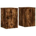vidaXL Stojany na rastliny 2 ks dymový dub 25x25x35cm kompozitné drevo