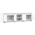 vidaXL TV stolík s LED biely 180x34x50 cm kompozitné drevo