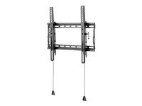 Montážna sada (montáž) - pre plochý panel - uzamykateľný - oceľ valcovaná za studena - čierna - veľkosť obrazovky: 32"-65" - montáž na stenu