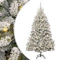 vidaXL Umelý Sklápací Vianočný Stromček 300 LED Zelená a biela 180 cm