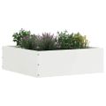 vidaXL Obrubník trávnika 40 x 40 x 13 cm Oceľ Biela