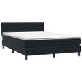 vidaXL Posteľný rám boxspring s matracom a LED čierny 160x210 cm zamat