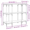 vidaXL Konzolový stolík dymový dub 102x35x90 cm kompozitné drevo
