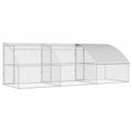 vidaXL Klietka pre sliepky 3 ks Strieborná 600 x 200 x 200 cm