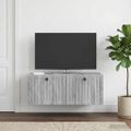 vidaXL Nástenná TV skrinka Nástenný Sivá sonoma 78,5 x 41 x 30 cm