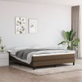 vidaXL Matrac s taštičkovými pružinami stredná tvrdosť tmavohnedý 180x200x20 cm látka