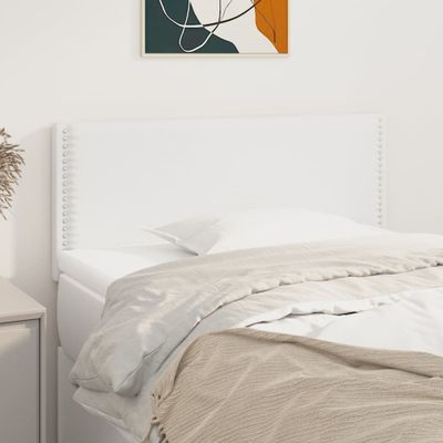 VidaXL Čelo postele biele 100x5x78/88 cm umelá koža