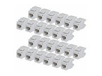 Keystone konektor - 180°, 110 punch down - CAT 6 - UTP - RJ-45 - biela - kompatibilný s TAA (balenie 24)