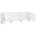 vidaXL TV stolík biely 150x30x50 cm spracované drevo