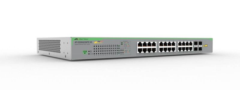 Allied Tel.24xGB+4SFP POE 185W smart AT-GS950/28PS