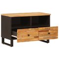 vidaXL TV skrinka Hnedá 70 x 33 x 46 cm Masívne mango drevo