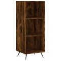 vidaXL Vysoká skrinka dymový dub 34,5x34x180 cm spracované drevo