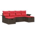 vidaXL Súprava záhradných pohoviek 6 ks Poly ratan