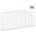 vidaXL Oblúkové gabiónové koše 6ks 400x50x160/180cm pozinkované železo