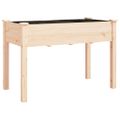 vidaXL Kvetináč s kolieskami a vložkou 118x59x80 cm jedľový masív
