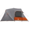 vidaXL Dómový stan pre 6 osôb Šedá a oranžová 500 x 314 x 206 cm