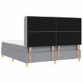 vidaXL Posteľ s pružinovým rámom Svetlosivá 180 x 200 cm látka