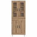 vidaXL Highboard Remeselný dub 69,5 x 34 x 90 cm Kompozitné drevo