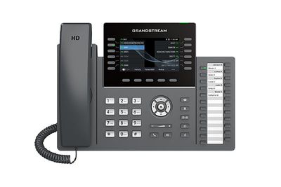 Grandstream GRP2636 SIP telefón, 4.3'' TFT bar. displej, 6SIP účtov, 24 pr. hr., 2x1Gb, WiFi, BT