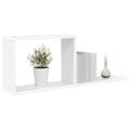 vidaXL Plávajúce police Biela 80 x 15 x 30 cm Kompozitné drevo