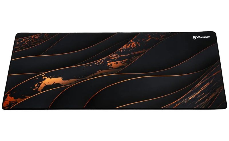 AROZZI ZONA Mousepad XL Black-Gold/ XL podložka na stůl/ 900x420x4 mm/ voděodolná Podložka pod myš, 900×420×4mm, mikrovlákno, protiskluzová guma, vodeodolná, cerno-zlatá