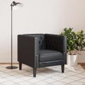vidaXL Pohovka Čierna 74,5 x 71 x 70,5 cm PVC