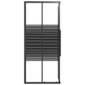 vidaXL Pruhovaný sprchový kút ESG 90x70x180 cm čierna
