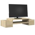 vidaXL Stojan na monitor s policou dub sonoma 70x27x15 cm kompoz.drevo