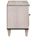 vidaXL TV skrinka Bielená biela 100 x 33 x 46 cm Masívne mango drevo