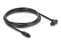 Delock - Digitálny audio kábel (optický) - TOSLINK s pínmi (male) pravoúhlý do TOSLINK s pínmi (male) - 1.5 m - optické vlákno - čierna