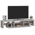 vidaXL TV skrinka s LED svetlami betónová sivá 200 x 36,5 x 40 cm