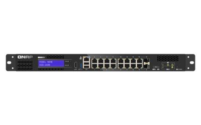 QNAP riadený switch QGD-1600-4G (16x GbE, 4core CPU, 4GB RAM, 2x 2,5'' SATA, 2x PCIe, 1x HDMI, 3x USB)