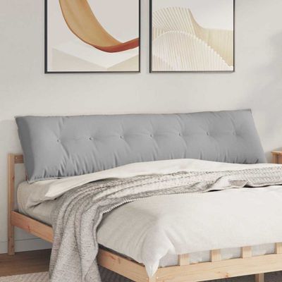 vidaXL Poduška na chrbát Oblá šedá 200 x 19 x 50 cm látka