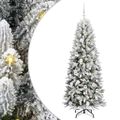 vidaXL Umelý vianočný stromček Biela 180 cm PVC a plast a oceľ a PE