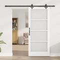vidaXL Posuvné dvere ORKDAL 86 x 198,5 cm Biela a čierna