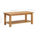 vidaXL Konferenčný stolík 90x45x40 cm masívne dubové drevo